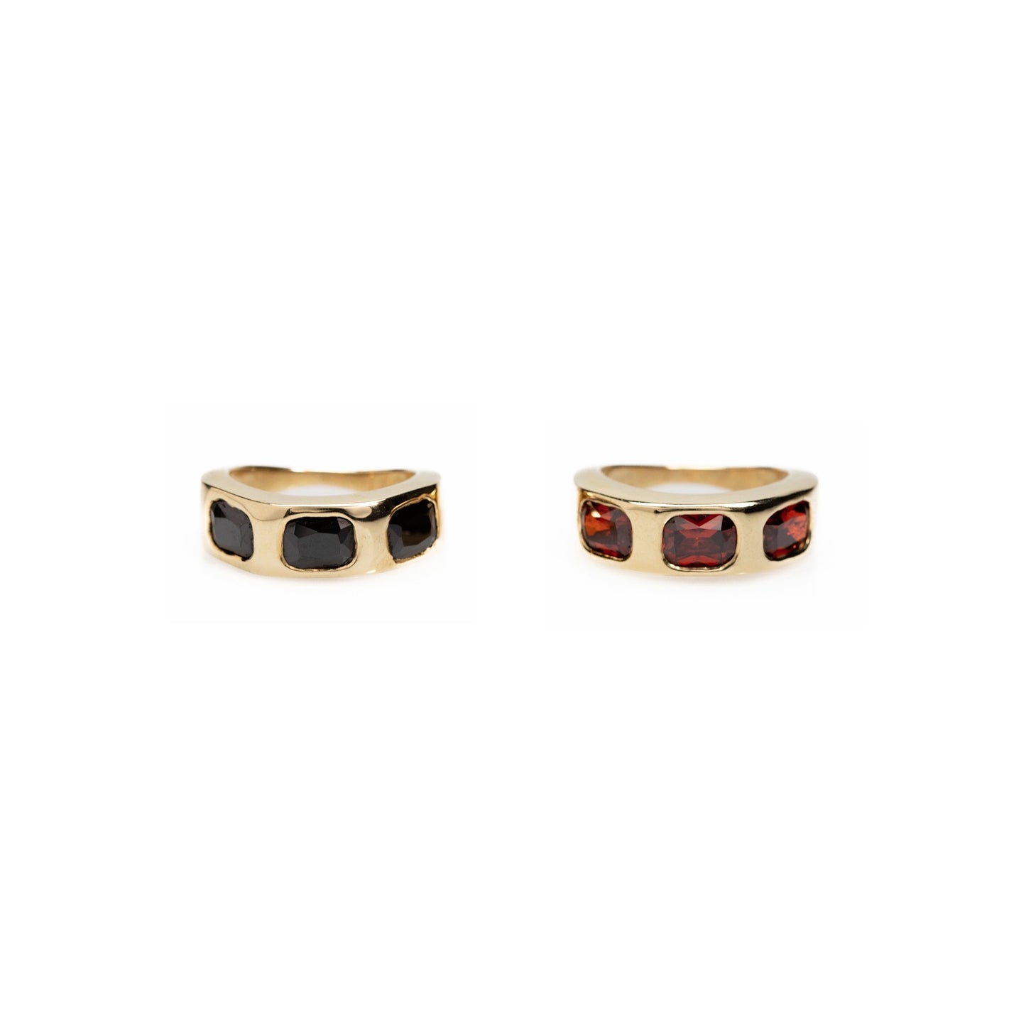 Triptych Bijou Rings（Red / Black）