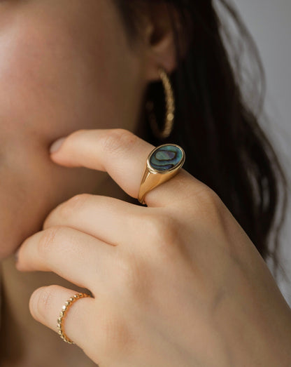 Abalone Shell Ring / Gold