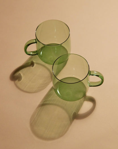 Glass Cup Set / Green
