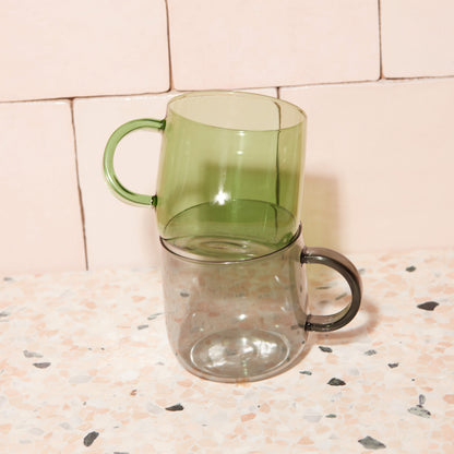 Glass Cup Set / Green