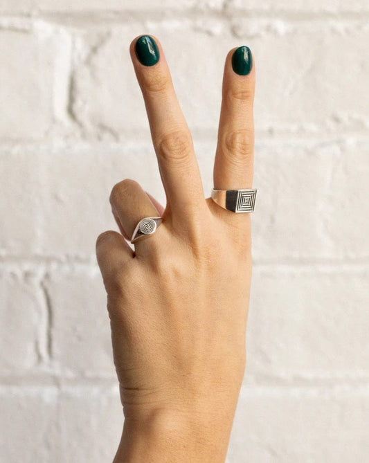 Portal Square Ring / Silver