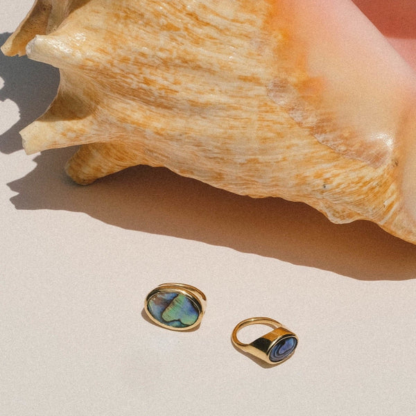 Abalone Shell Ring / Gold