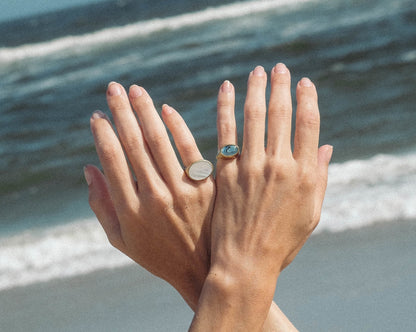 Abalone Shell Ring / Gold