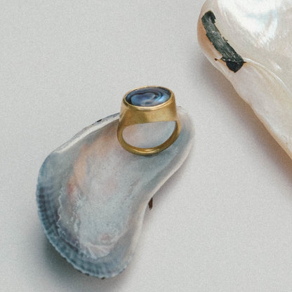 Abalone Shell Ring / Gold