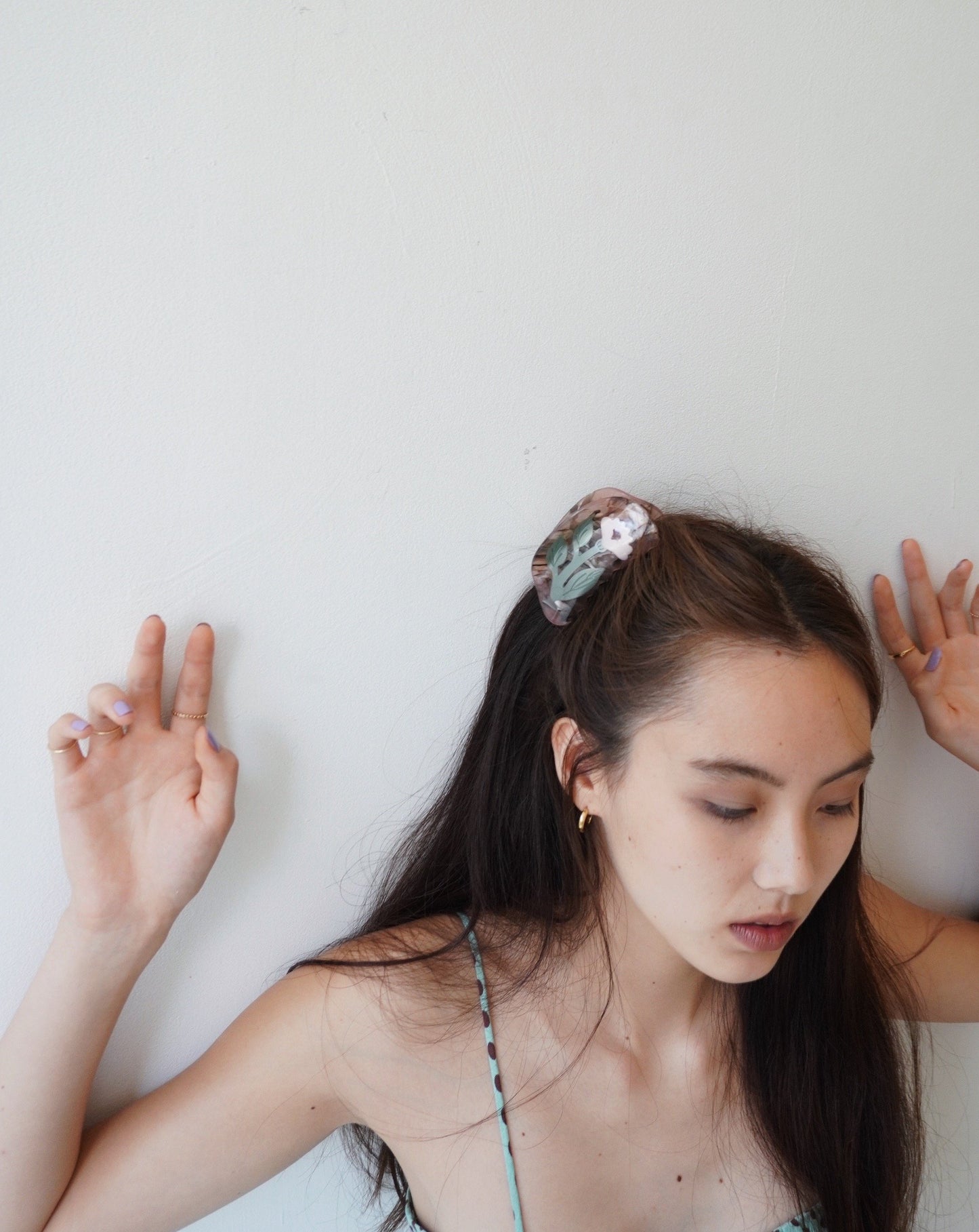 Flower Claw Clip M / Pink