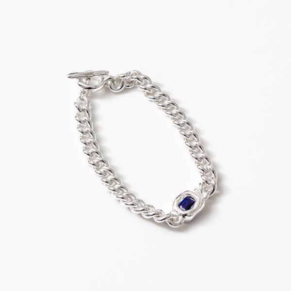 Tilda Stone & Chain Bracelet / blue