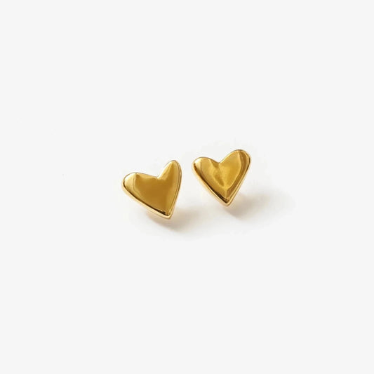 Heart Studs Small / Gold