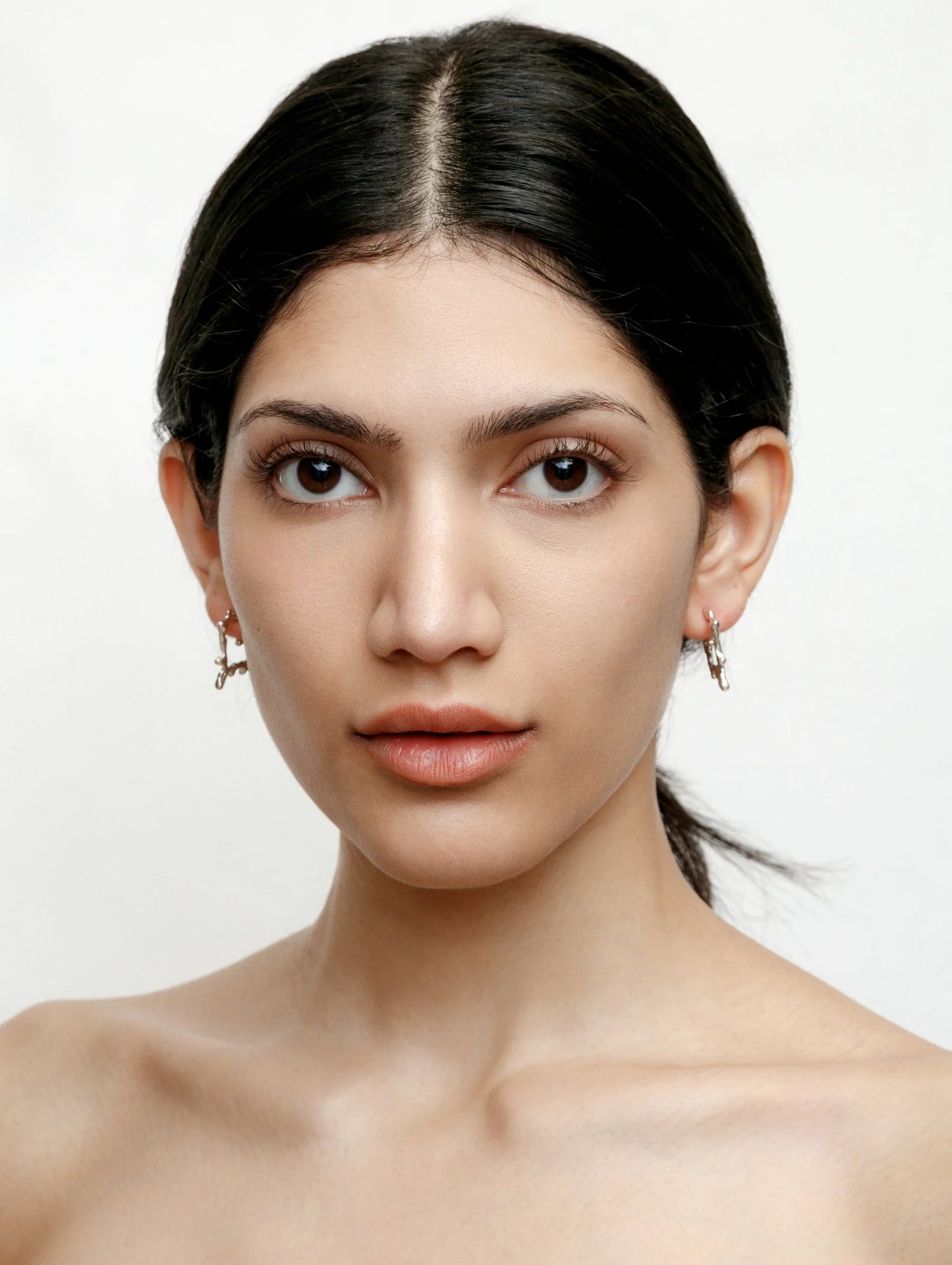 Miriam Heart Hoops / Silver