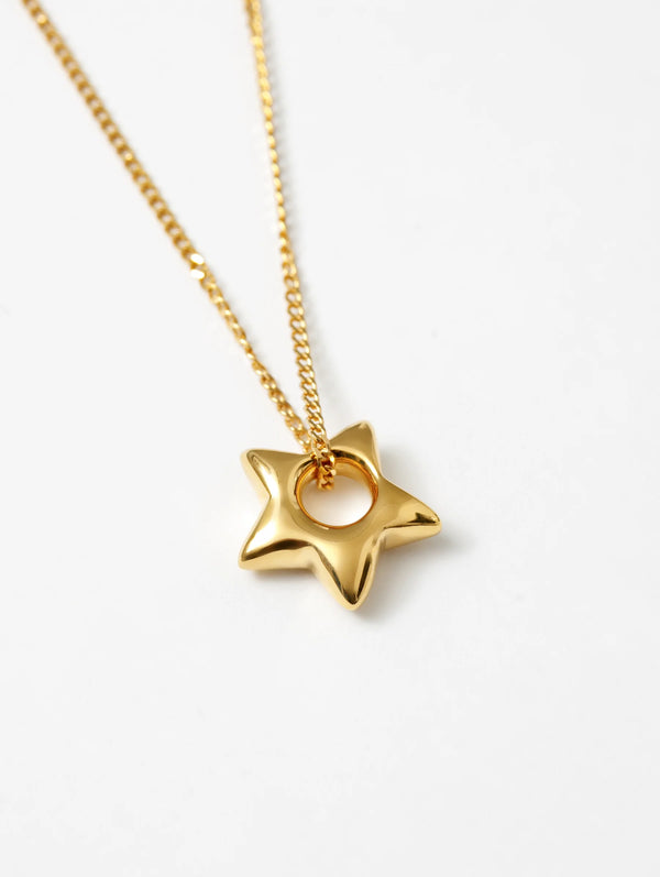 Open Star Necklace / gold