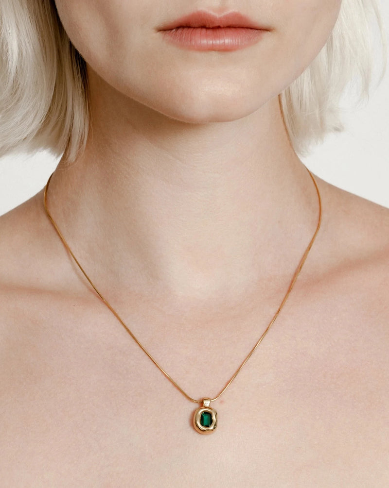 Freya Stone Necklace / green