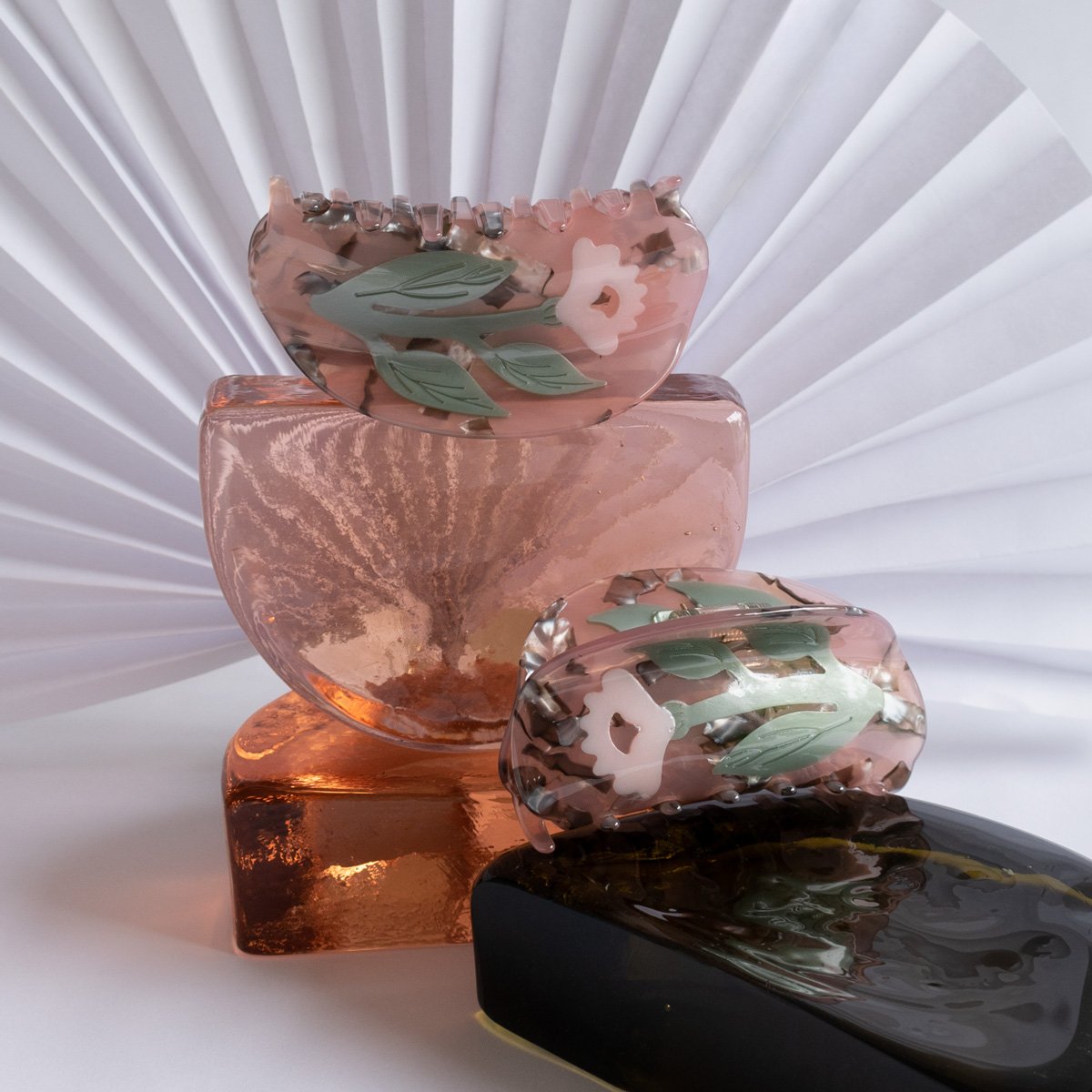 Flower Claw Clip M / Pink