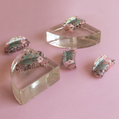 Flower Claw Clip M / Pink