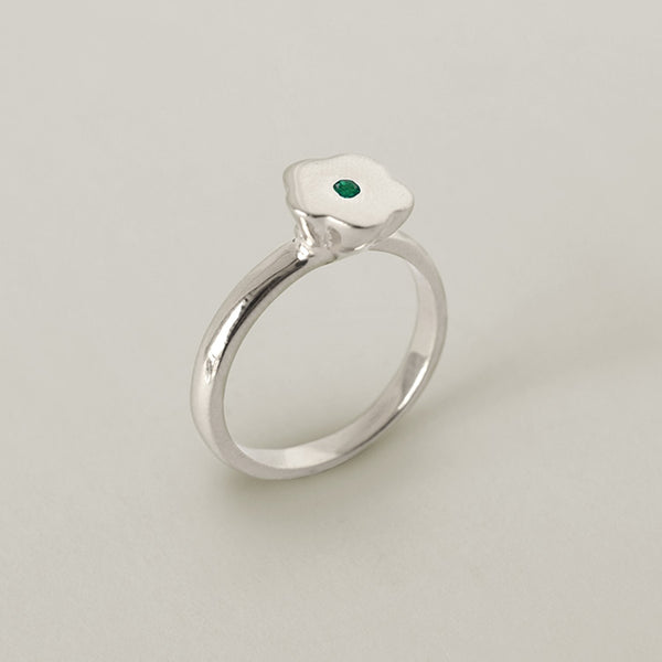 Blossom Ring - emerald